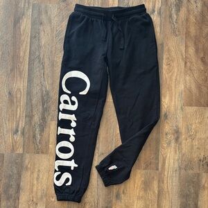 Carrots by Anwar Carrots Wordmark Jogger Sweatpants black cotton blend fleece XS